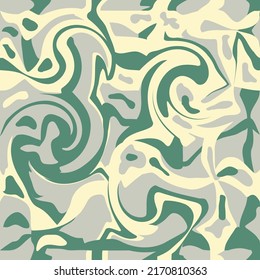 Patrón de marea sinuosa en 1970. Estilo Setenta, Fondo Groovy, Papel de escritorio. Estética hippie.