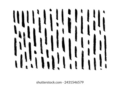 Wellenförmiges und gewirbeltes Pinselstriche-Vektormuster. Schwarze Farbe Freihand-Kritzel, abstrakter Tintenhintergrund. Pinselstriche, Schmierereien, Linien, Schnörkelmuster. Abstraktes Grunge-Kratzen-Tapeten-Design