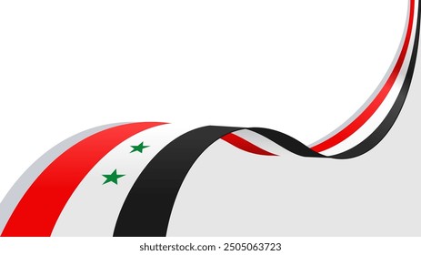wavy syria flag vector background with copy space for text. syria national day
