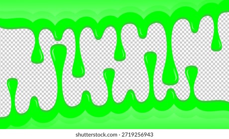 Wavy syrup illustration. Dripping candy illustration background. Green ice cream drip illustration. Fast food vanilla drip illustration. Hand-drawn cheese drip on transparent background.