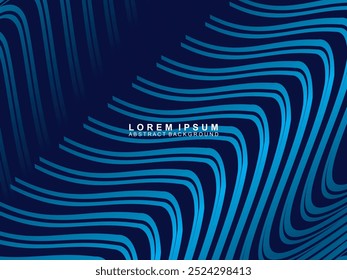 Wavy Technology Background Design. Abstract wave moving point flow particles, high tech and big data background design for brochure, flyer, magazine, business card, banner, etc.