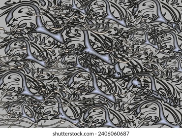 Fondo abstracto de textura ondulada en tonalidad gris con elementos florales para textiles o impresiones. Fondo antiguo para conceptos de negocio, cubiertas, tejidos, vacaciones, eventos, scrapbooking, interiores