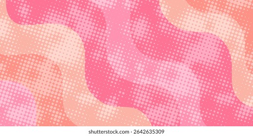 Textura ondulada. Fondo de onda rosa lindo y abstracto. Divertido patrón de rayas con textura degradada. Ilustración vectorial