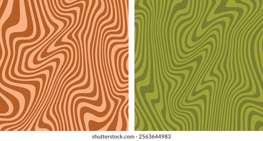 Wavy Texture. Swirl Psychedelic Geometric Lines, Abstract Circle Ripple Pattern, Wavy Trippy Pattern in Psychedelic Retro Style. 