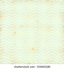 Wavy thin glow gold line seamless pattern. Vector illustration