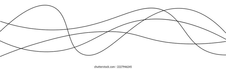 
Wavy thin line. Black isolated stripe.
Abstract background. Geometric pattern
 curved line.
Vector illustration.