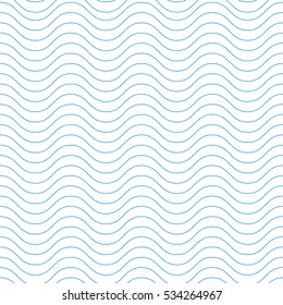 Wavy thin line seamless pattern. Vector illustration