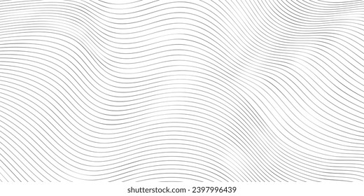 Wavy thin lines pattern. Simple abstract optical illusion background