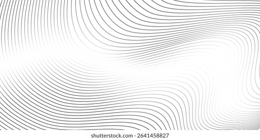 Wavy thin lines pattern. Simple abstract optical illusion background