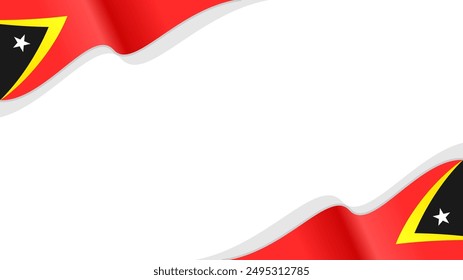 wavy timor leste vector background with copy space for text. timor leste national day