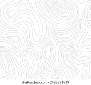 Wavy Topographic Map Line Pattern