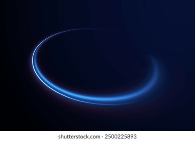 Wavy transparent curved lines in the form of the movement of sound waves in a set of different shapes of whirlpool. Expressway, the effect of car headlights.