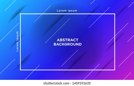 Wavy Trendy abstract geometric background Halftone pattern fluid, Colorful Dynamic shapes composition. blue purple pink . Eps10 vector