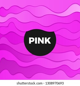 Wavy Ultra Violet Background abstract design vector. Pink Waves creative template.
