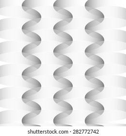 Wavy, undulated stripes with transparent overlapping shapes. Vector.