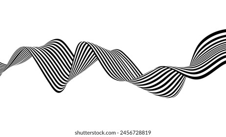 Wavy vector abstract background with business lines, business wave curve lines, graphic element background vector illustration