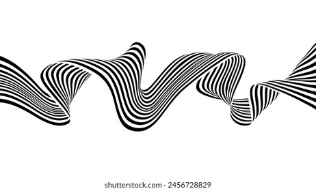 Fondo abstracto de Vector ondulado con líneas de negocio, líneas de curva de onda de negocio, Ilustración vectorial de fondo de elemento gráfico