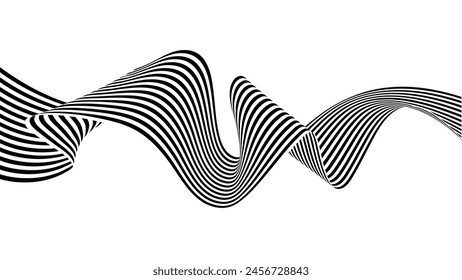 Wavy vector abstract background with business lines, business wave curve lines, graphic element background vector illustration