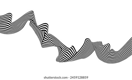 Wavy vector abstract background with business lines, business wave curve lines, graphic element background vector illustration	