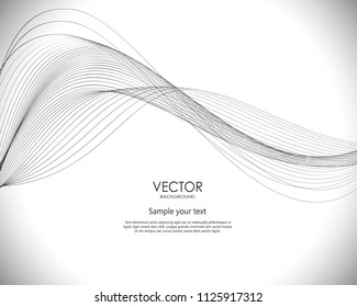 Wavy vector abstract dynamic background. Motion illustration.