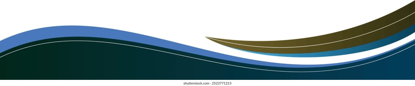 Wavy Vector Background Banner, Trendy flowing design, Vector Illustration for banners, flyers and presentation