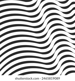wavy vector in black and white