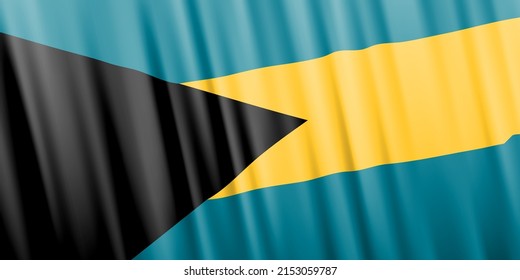 Bandera vectorial ondulada de Bahamas
