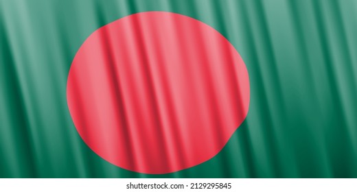 Wavy vector flag of Bangladesh