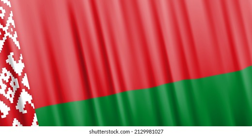 Wavy vector flag of Belarus