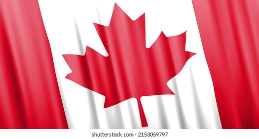 Wavy vector flag of Canada