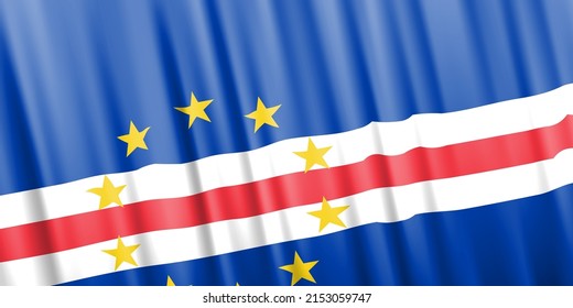 Wavy vector flag of Cape Verde