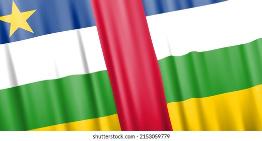 Wavy vector flag of Central African Republic