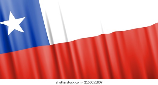 Wavy vector flag of Chile