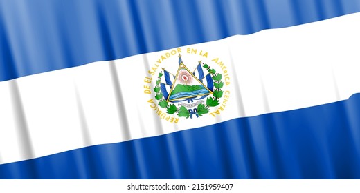 Wavy vector flag of El Salvador