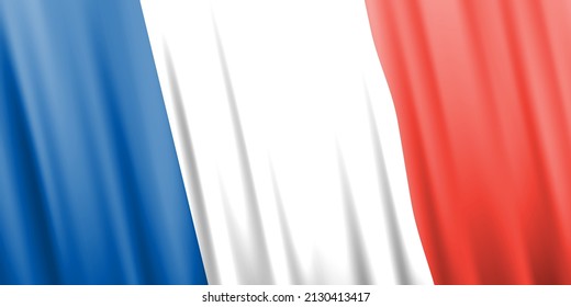 Wavy vector flag of France