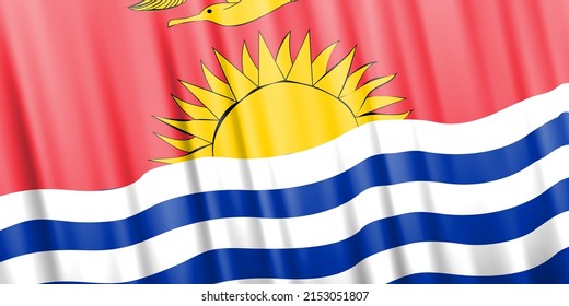 Wavy vector flag of Kiribati