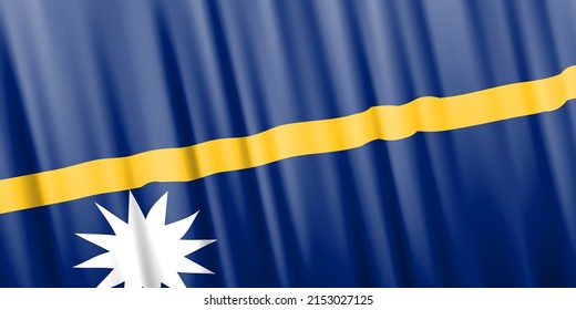 Wavy vector flag of Nauru
