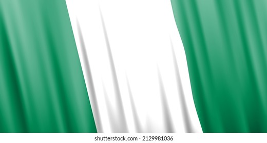 Wavy vector flag of Nigeria