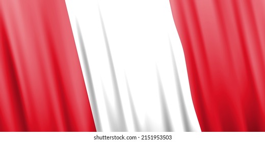 Wavy vector flag of Peru