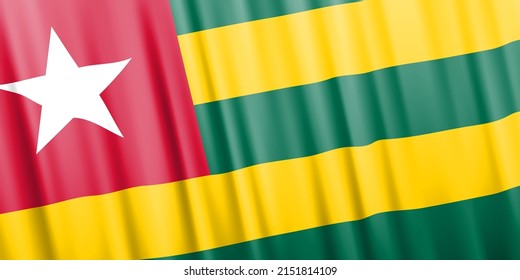 Wavy vector flag of Togo