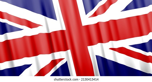 Wavy vector flag of United Kingdom