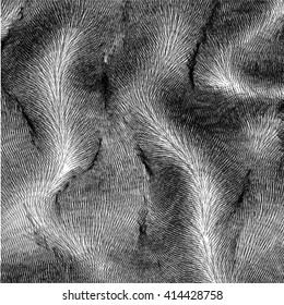 Wavy vector fur with folds