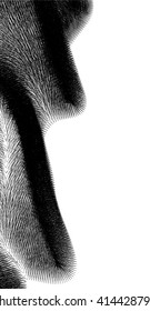 Wavy vector fur with folds
