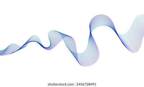 Wavy vector line abstract background with business lines, business curve lines, graphic element vector illustration