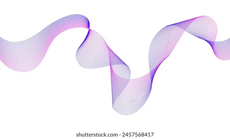 Wavy vector line abstract background with business lines, business curve lines, graphic element vector illustration