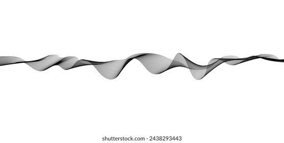 Wavy vector line abstract, business curve lines, graphic element isolated on white background vector illustration	