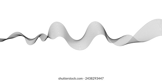 Línea de vector ondulado abstracto, líneas de curva de negocio, elemento gráfico aislado en ilustración vectorial de fondo blanco	