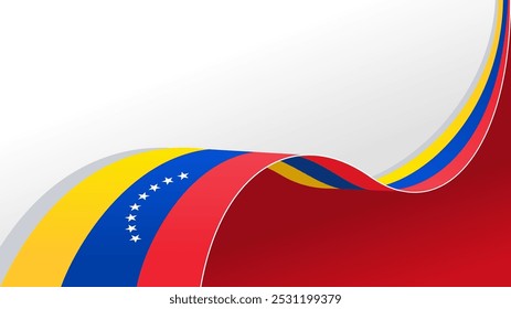 wavy venezuela flag vector background with copy space for text. venezuela national day