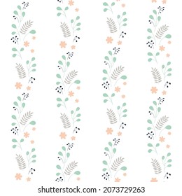 wavy vertical floral pattern design 