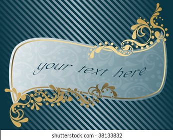 Wavy vintage Victorian frame (vector); a JPG version is also available